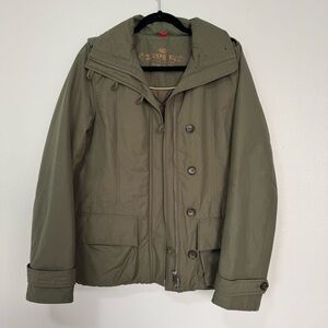 Esprit Jacket Women Medium Olive Green Notorious Rock Rebel Full Zip Utility Y2K